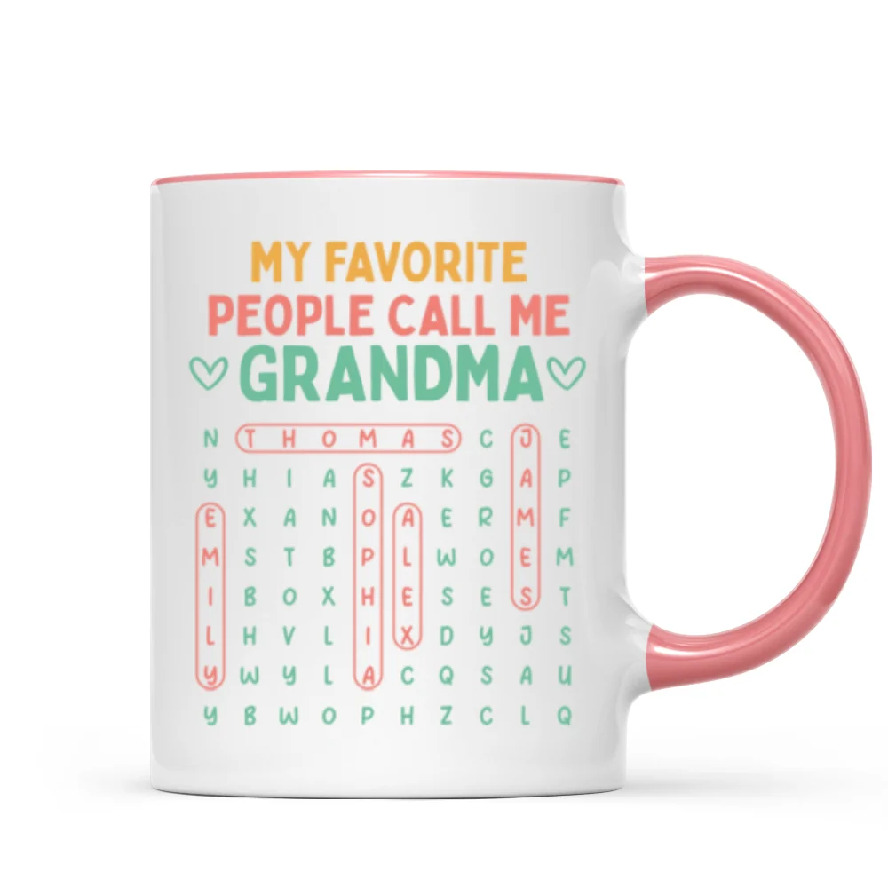 My Favorite People Call Me Grandma Word Search Puzzle - Personalized Mug - Heartfelt Mother's Day Gift for Grandma, Wife - Image 14