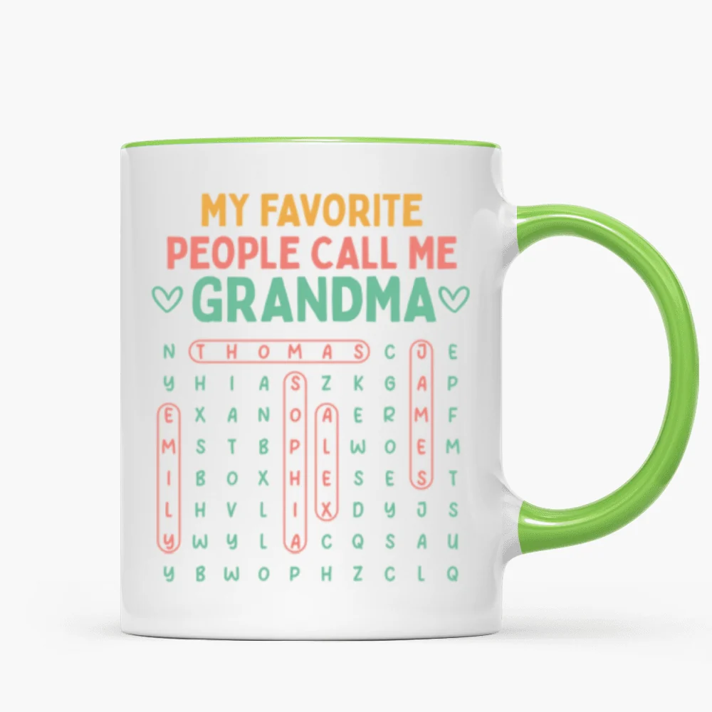 My Favorite People Call Me Grandma Word Search Puzzle - Personalized Mug - Heartfelt Mother's Day Gift for Grandma, Wife - Image 15