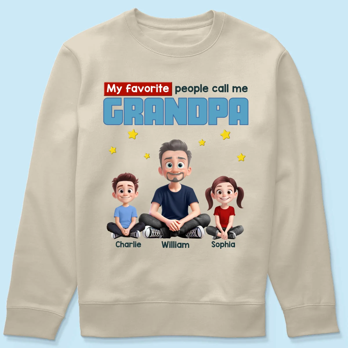 My Favorite People Call Me Grandpa Cartoon Funny Style Personalized Shirt, Gift For Grandpa - Image 16