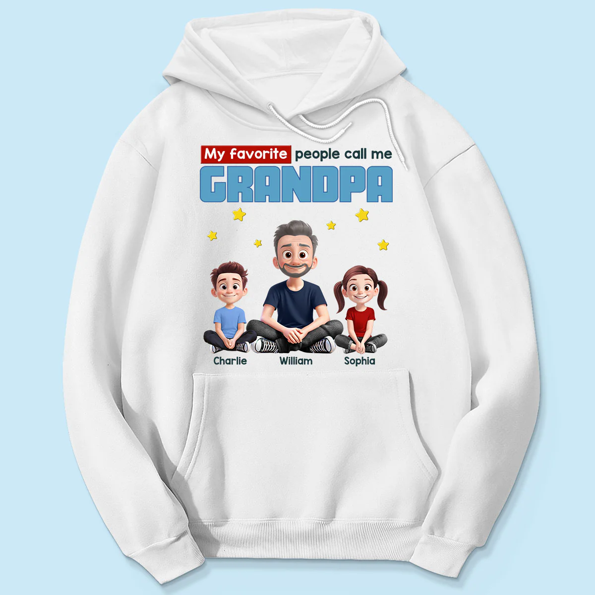 My Favorite People Call Me Grandpa Cartoon Funny Style Personalized Shirt, Gift For Grandpa - Image 4