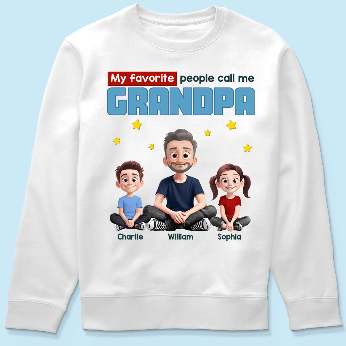 My Favorite People Call Me Grandpa Cartoon Funny Style Personalized Shirt, Gift For Grandpa - Image 5