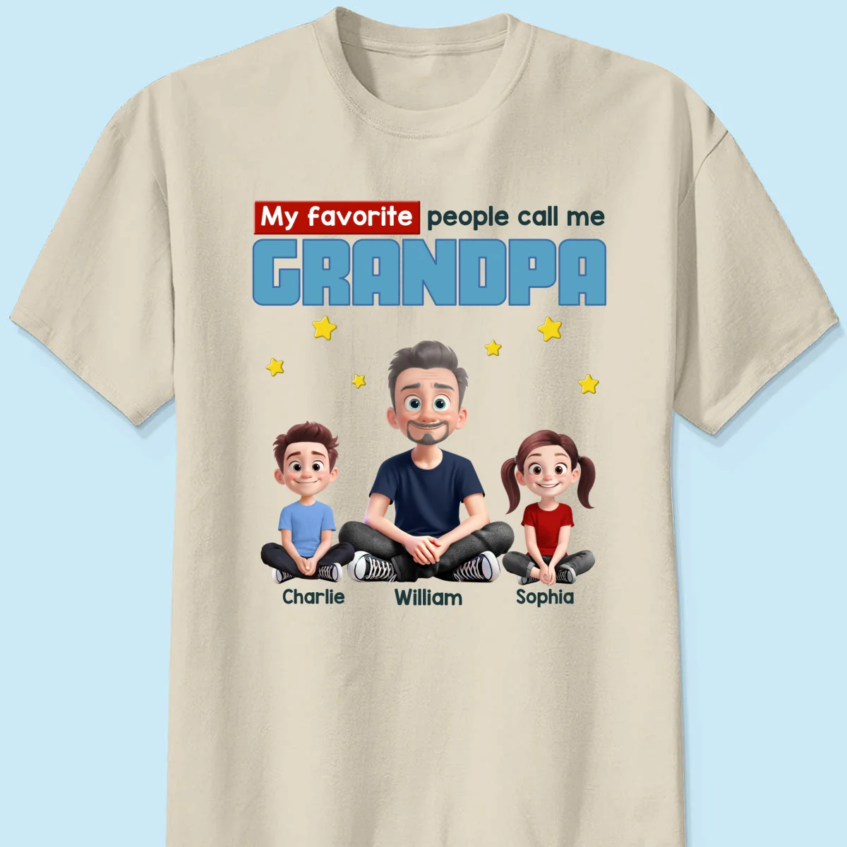 My Favorite People Call Me Grandpa Cartoon Funny Style Personalized Shirt, Gift For Grandpa - Image 8
