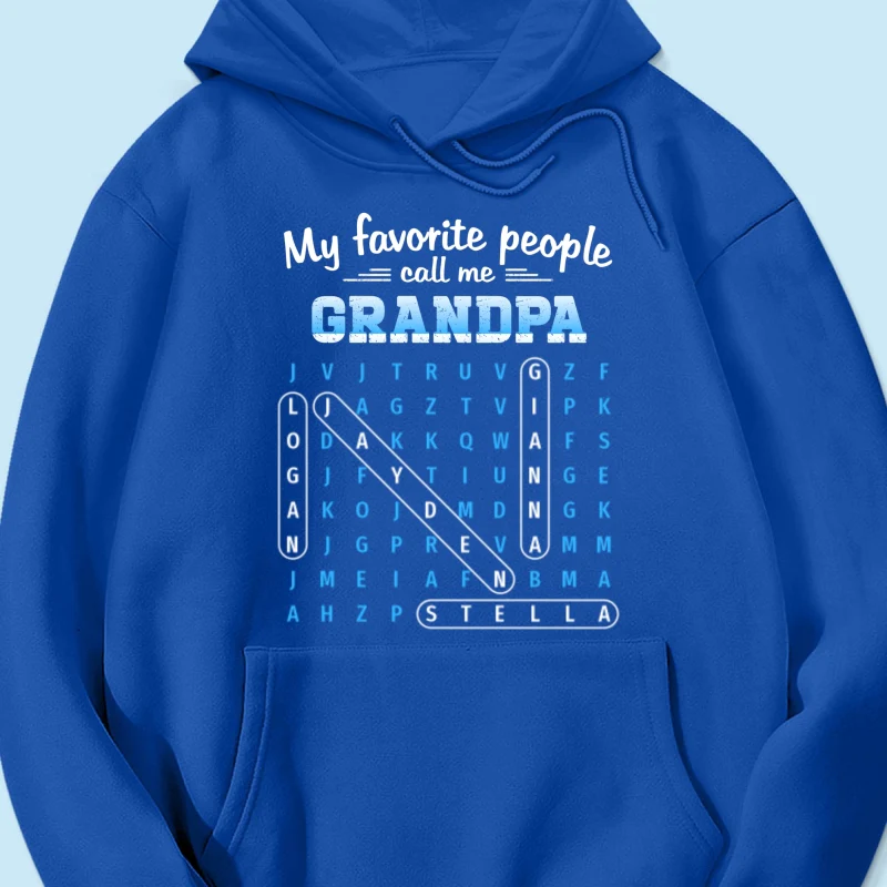 My Favorite People Call Me Grandpa Dad Word Search Puzzle - Personalized Shirt - Gift For Grandpa, Dad - Image 50