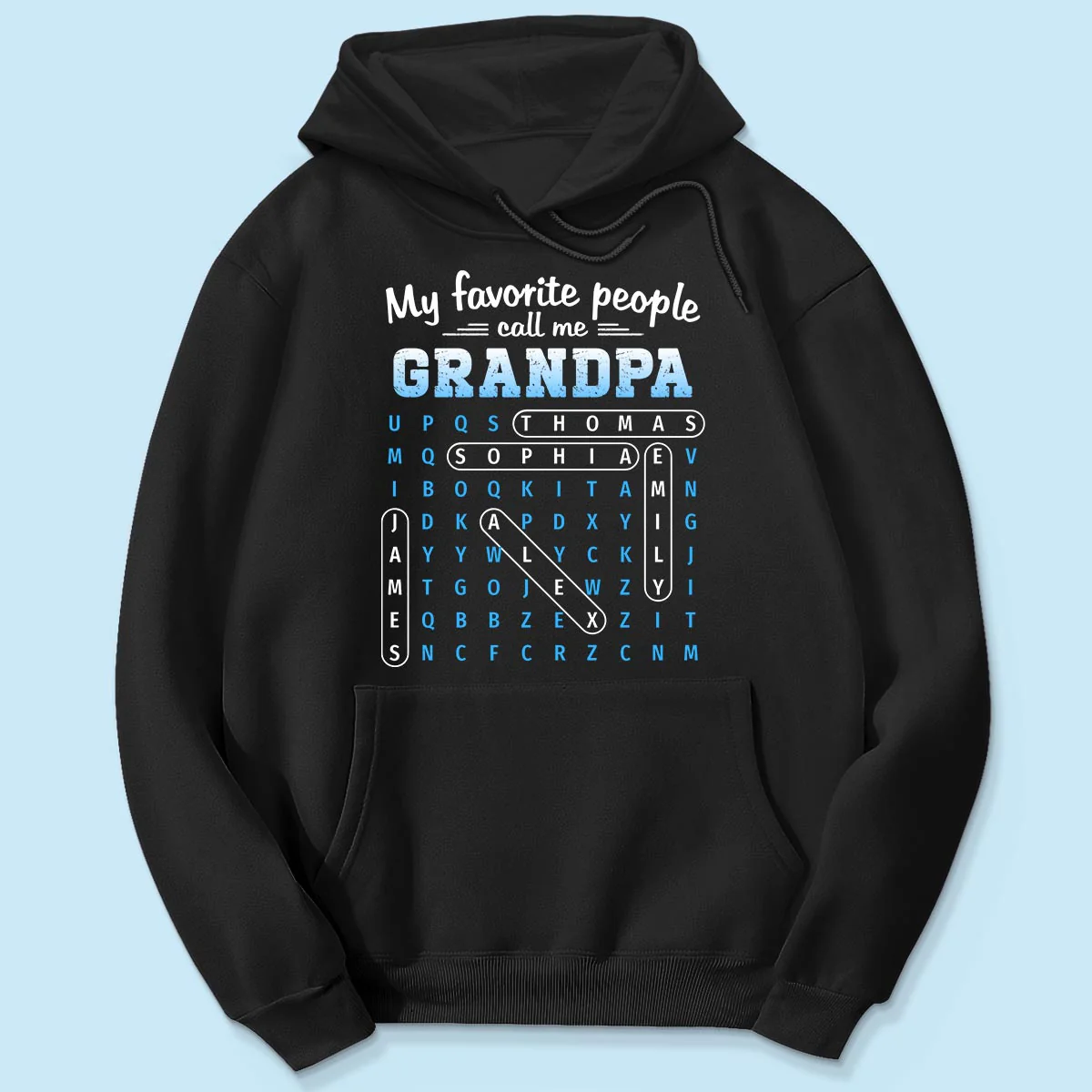 My Favorite People Call Me Grandpa Dad Word Search Puzzle - Personalized Shirt - Gift For Grandpa, Dad - Image 8