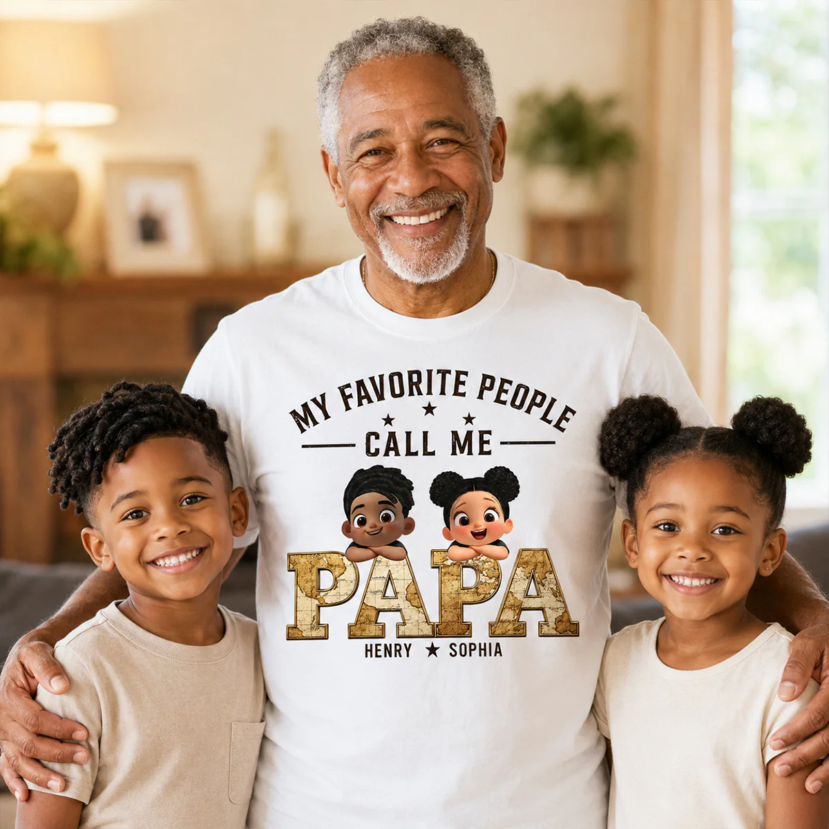 My Favorite People Call Me Grandpa - Personalized Shirt - Father's Day Gift for Dad, Grandpa, Husband - Image 3
