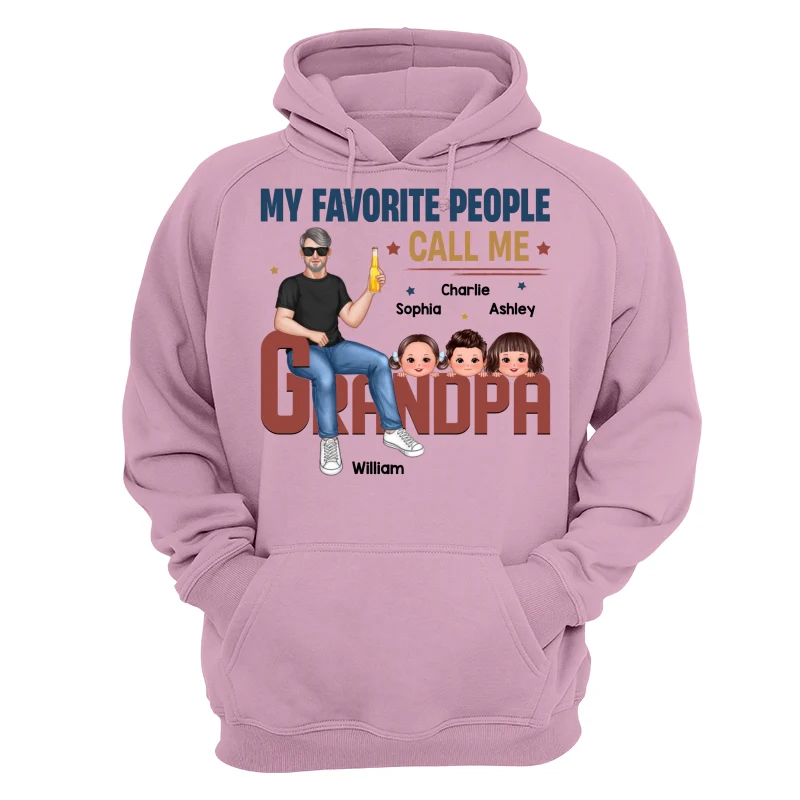 My Favorite People Call Me Grandpa Sitting On Text Personalized Shirt - Image 15