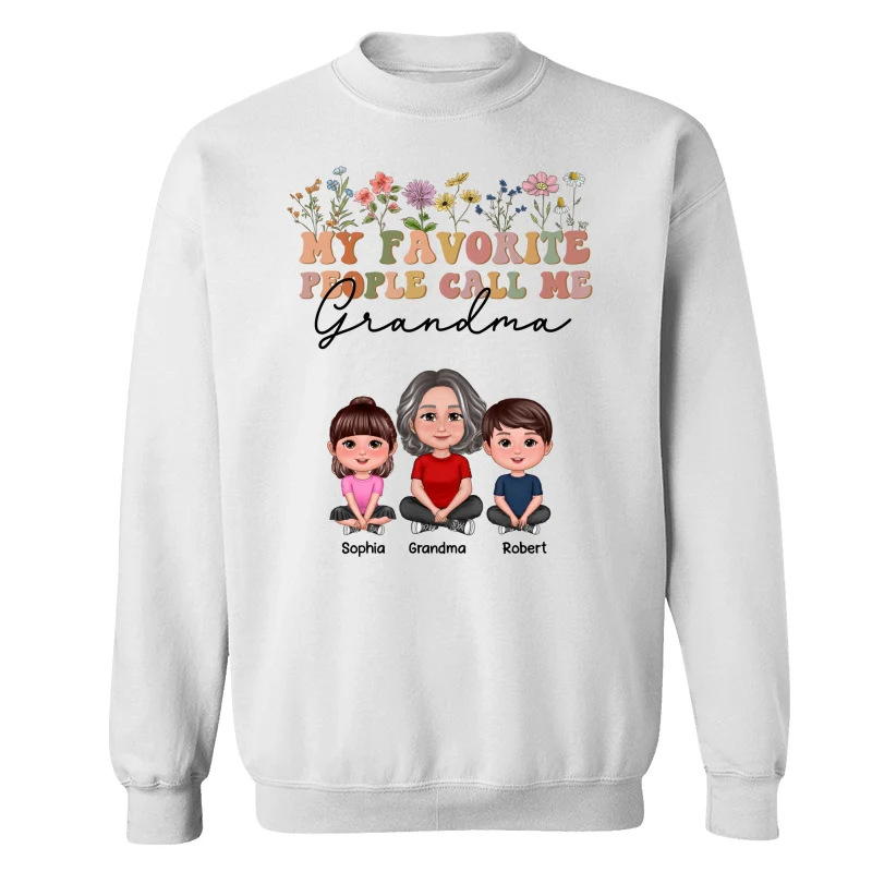 My Favorite People Call Me Mother‘s Day Gift For Grandma Mom Auntie Personalized Shirt - Image 15