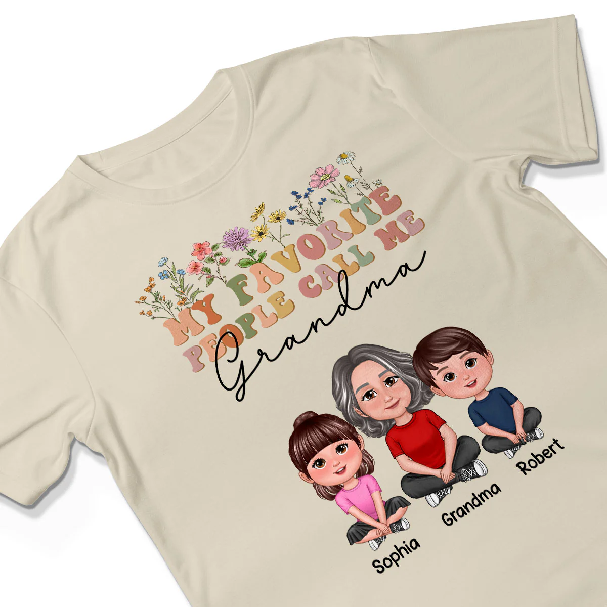 My Favorite People Call Me Mother‘s Day Gift For Grandma Mom Auntie Personalized Shirt - Image 3