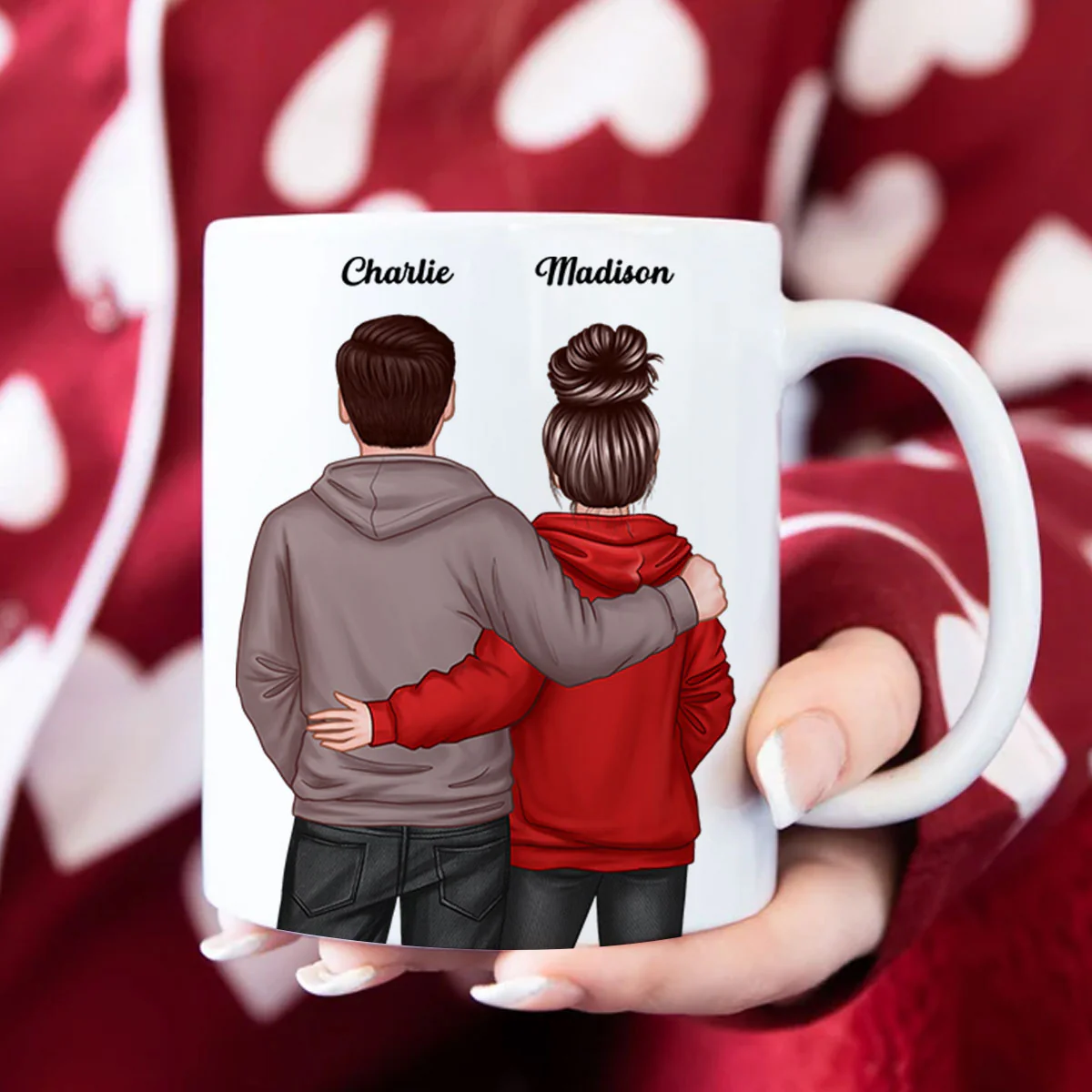 My Favorite Place In All The World Is Next To You, Couple Standing Together Personalized Mug, Gift for him, Gift for her - Image 6