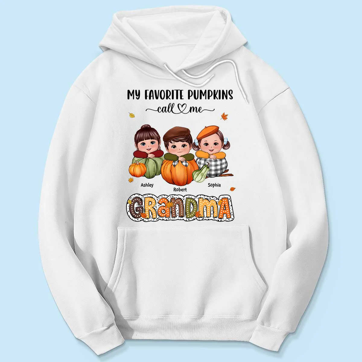 My Favorite Pumpkins Call Me Grandma Fall Season Personalized Shirt - Image 5