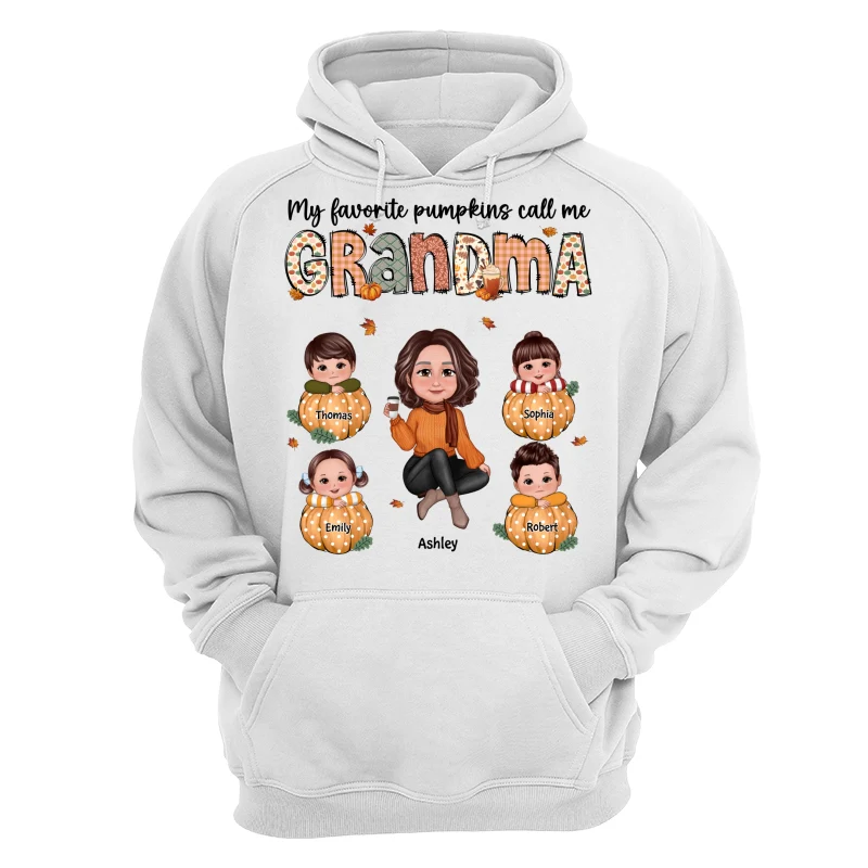 My Favorite Pumpkins Call Me Grandma Mom Personalized Shirt - Image 13