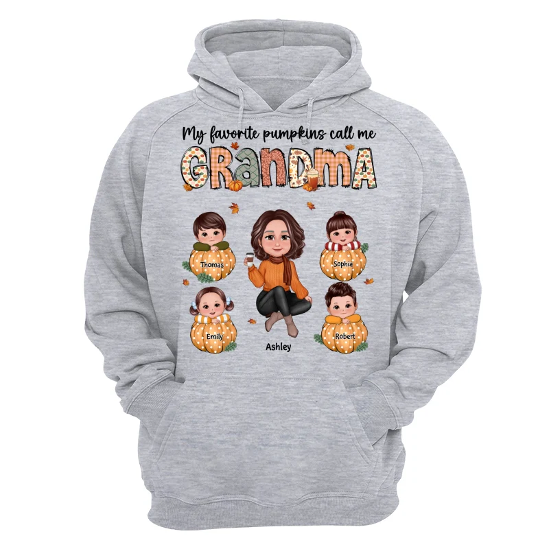 My Favorite Pumpkins Call Me Grandma Mom Personalized Shirt - Image 14