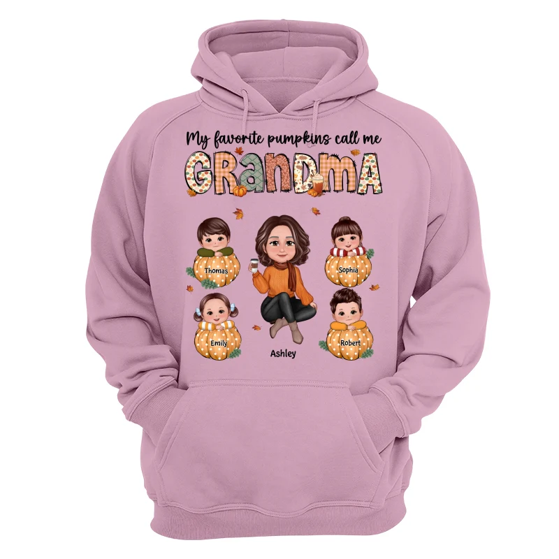 My Favorite Pumpkins Call Me Grandma Mom Personalized Shirt - Image 15