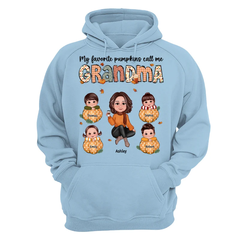 My Favorite Pumpkins Call Me Grandma Mom Personalized Shirt - Image 16