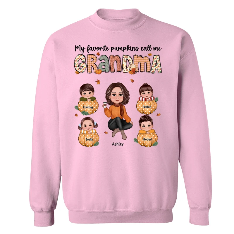My Favorite Pumpkins Call Me Grandma Mom Personalized Shirt - Image 19