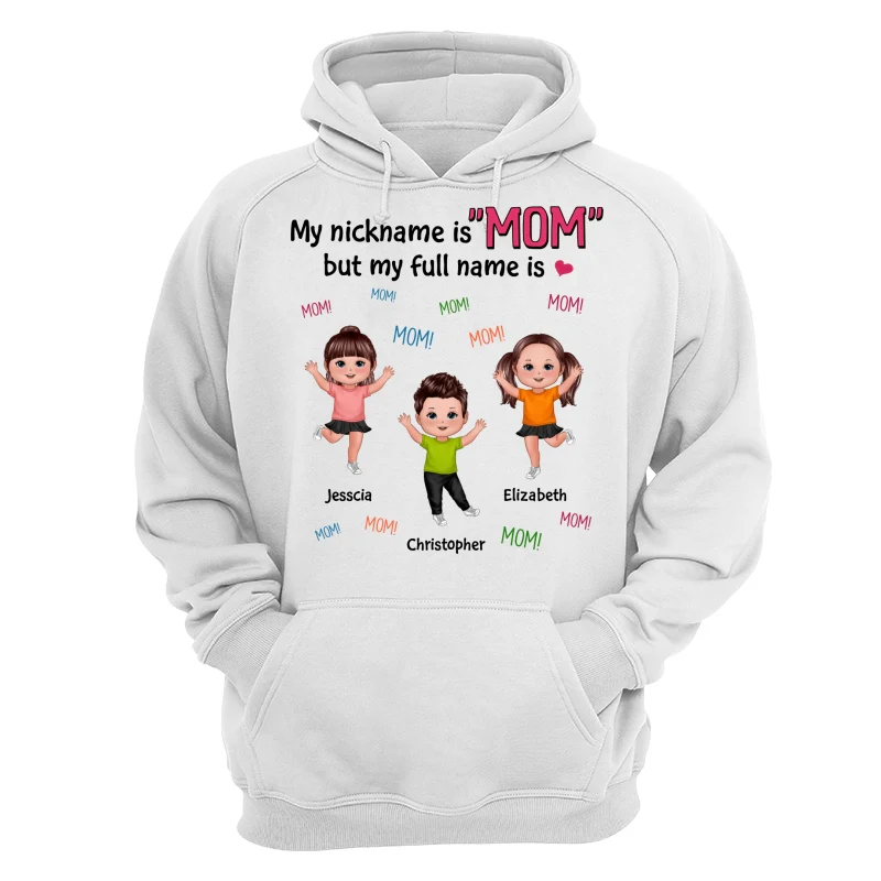 My Full Name Is Mom Mom Mom Dancing Doll Kids Personalized Shirt - Image 13