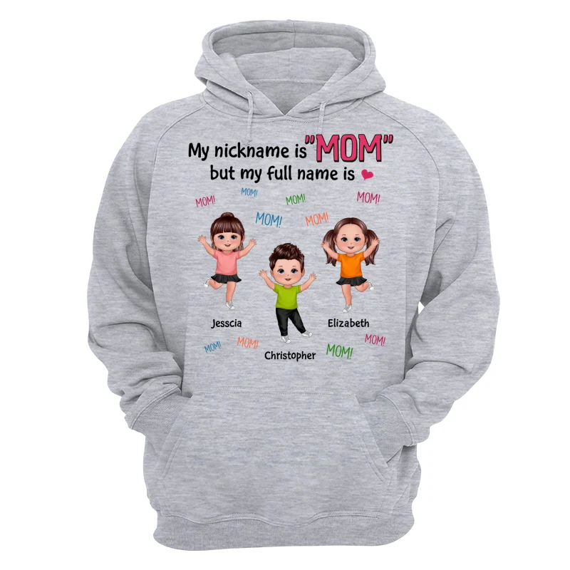 My Full Name Is Mom Mom Mom Dancing Doll Kids Personalized Shirt - Image 14