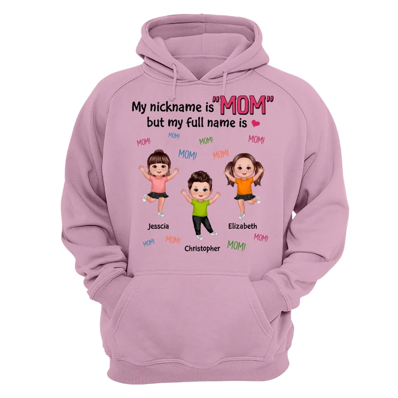 My Full Name Is Mom Mom Mom Dancing Doll Kids Personalized Shirt - Image 15