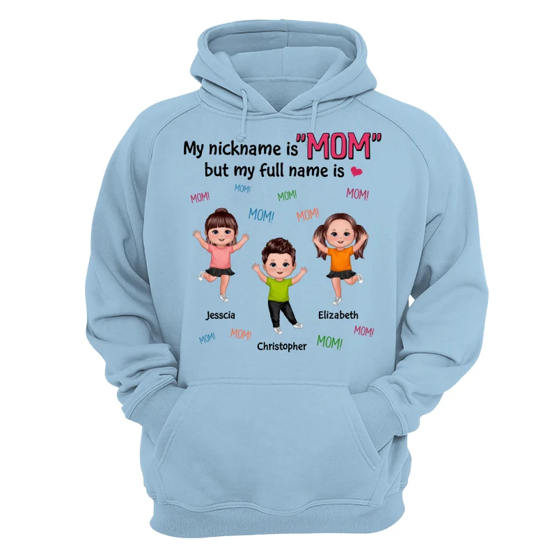 My Full Name Is Mom Mom Mom Dancing Doll Kids Personalized Shirt - Image 16