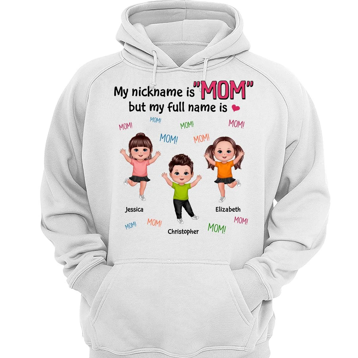 My Full Name Is Mom Mom Mom Dancing Doll Kids Personalized Shirt - Image 3