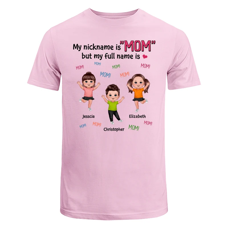 My Full Name Is Mom Mom Mom Dancing Doll Kids Personalized Shirt - Image 7