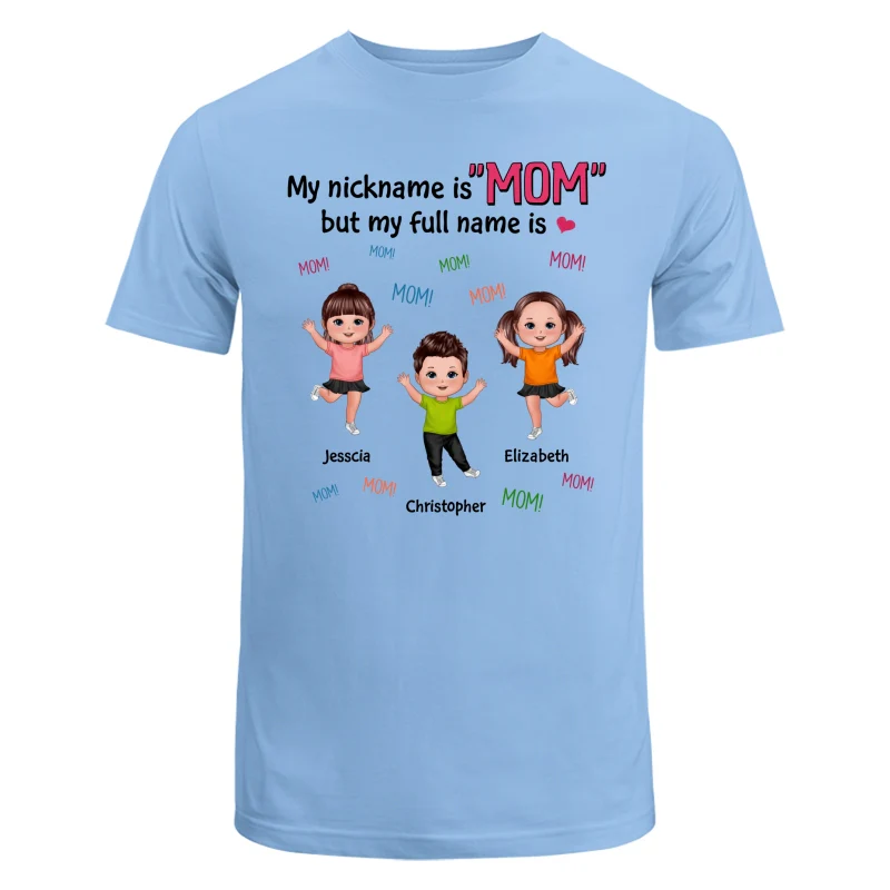 My Full Name Is Mom Mom Mom Dancing Doll Kids Personalized Shirt - Image 8
