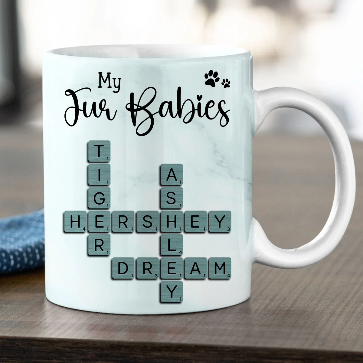 My Fur Babies Pets Crossword - Personalized Mug - Sentimental Gift for Pet Lovers, Dog Mom, Cat Mom - Image 6