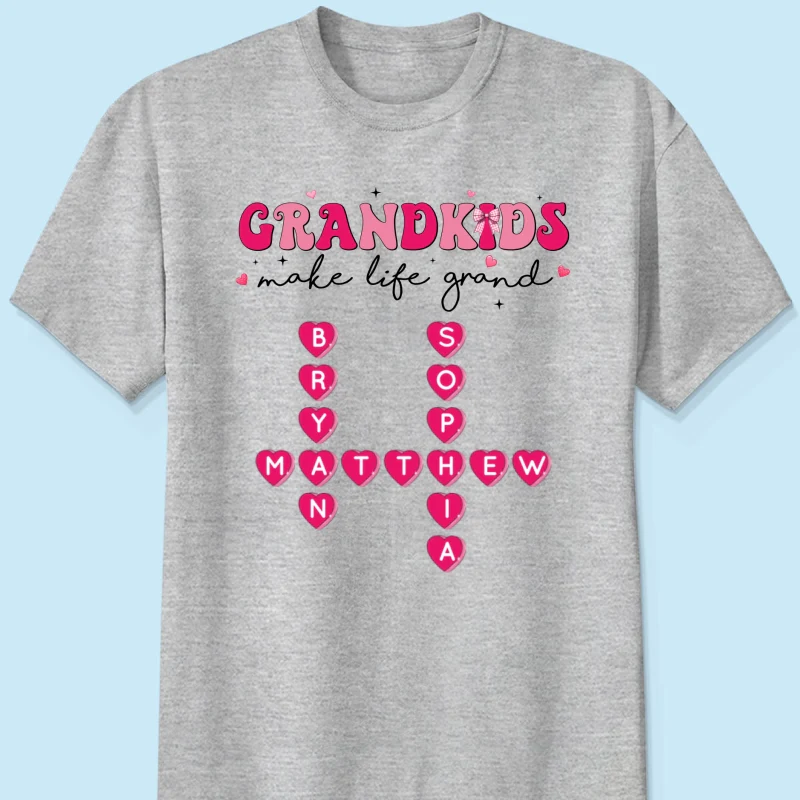 My Grandkids Are My  Gift For Grandma Personalized Shirt - Image 8