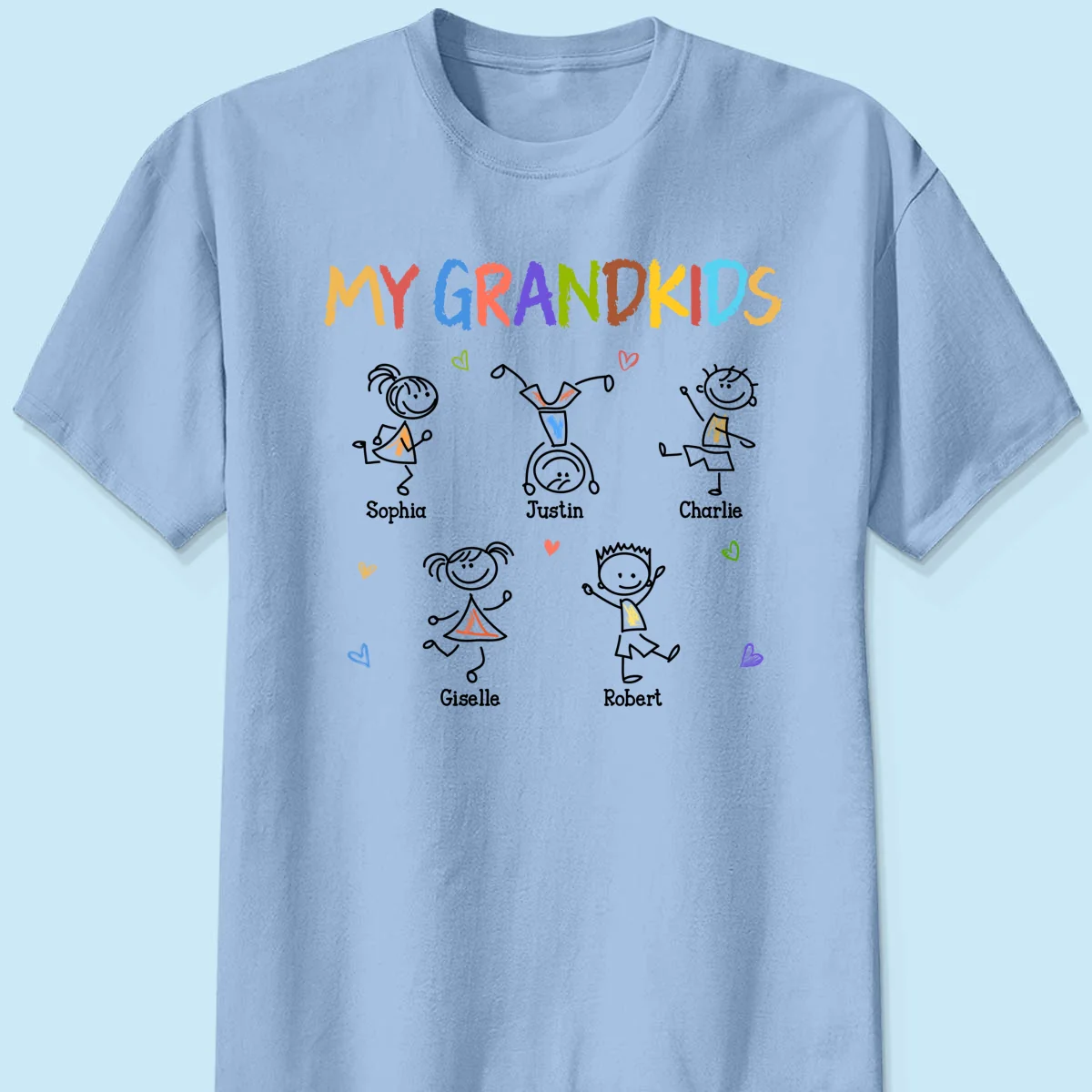 My Grandkids Crayon Patterned Personalized Shirt - Image 10