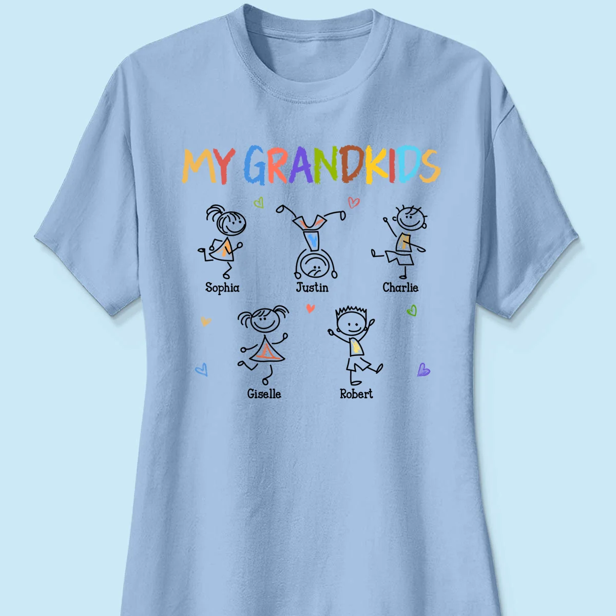 My Grandkids Crayon Patterned Personalized Shirt - Image 14