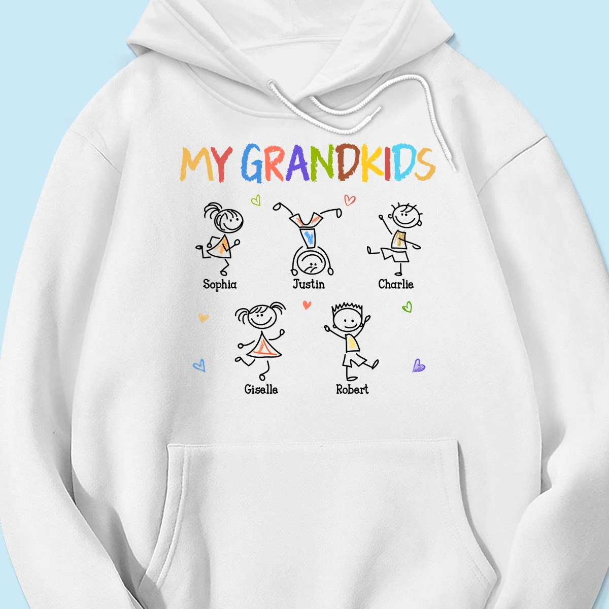 My Grandkids Crayon Patterned Personalized Shirt - Image 15