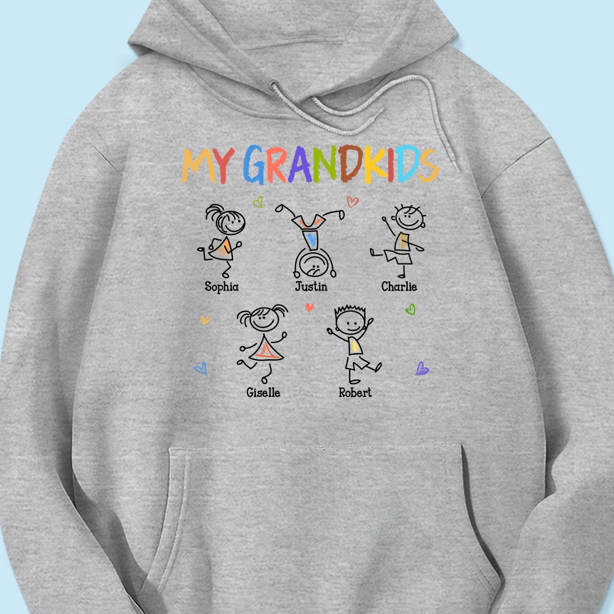 My Grandkids Crayon Patterned Personalized Shirt - Image 16