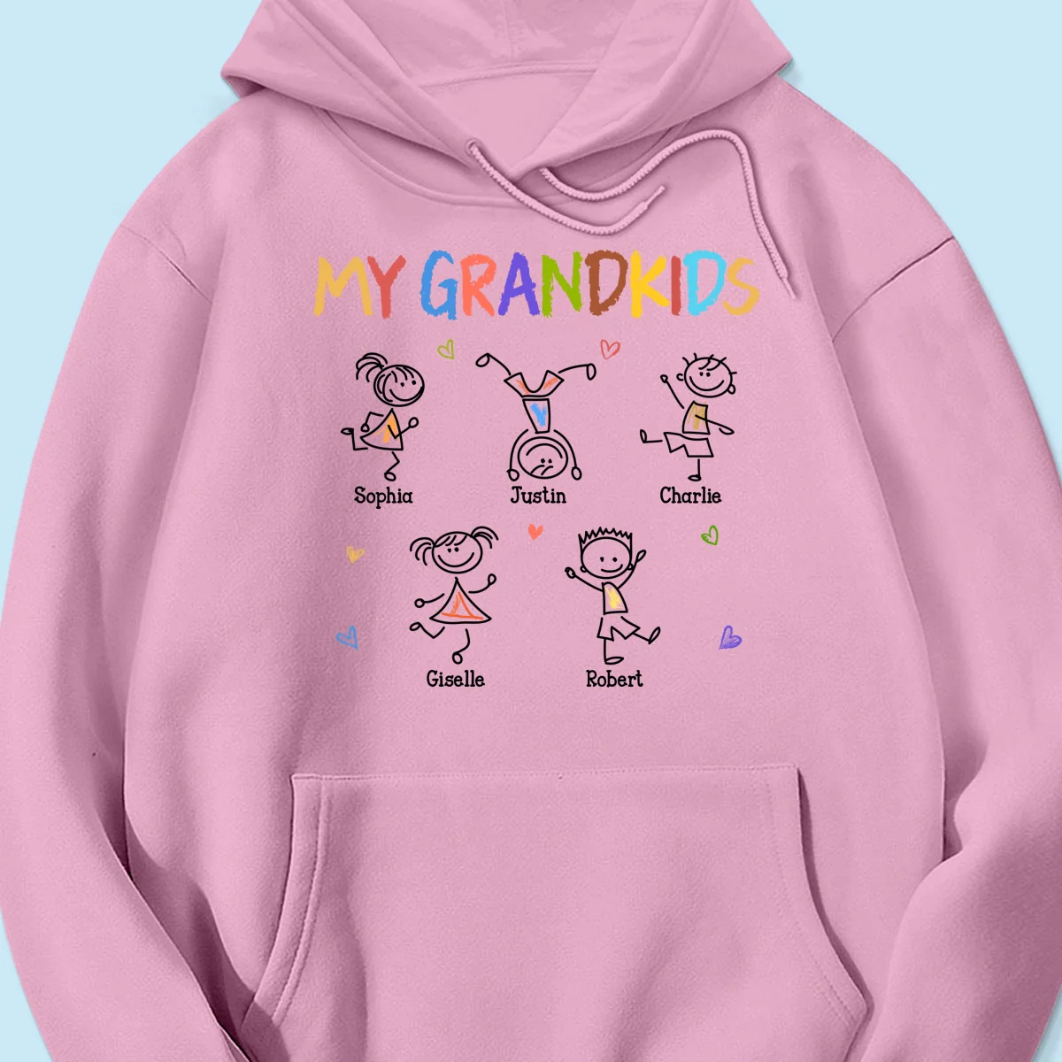 My Grandkids Crayon Patterned Personalized Shirt - Image 17