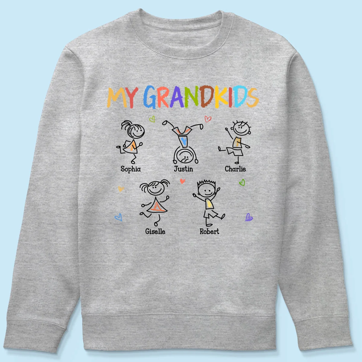 My Grandkids Crayon Patterned Personalized Shirt - Image 20