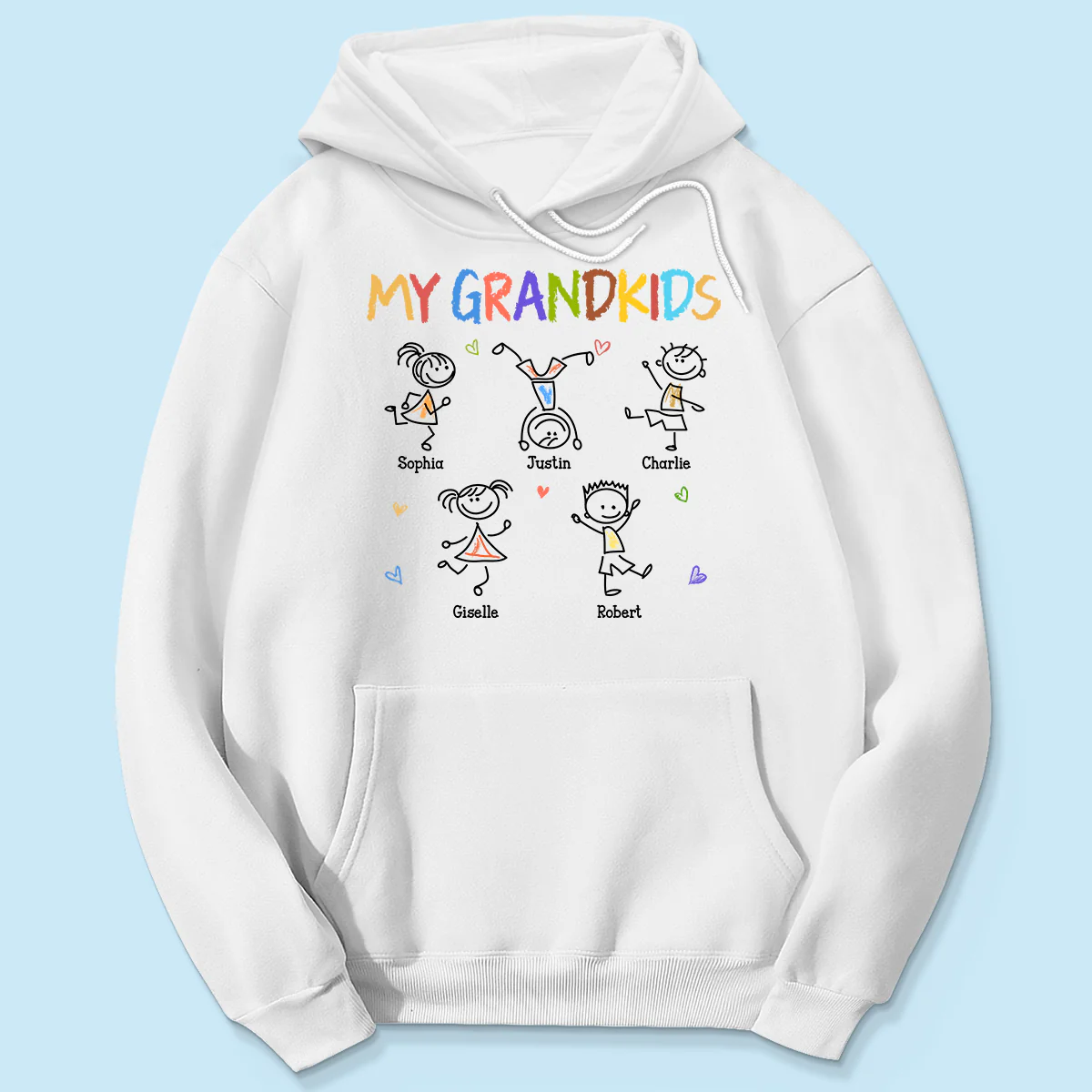 My Grandkids Crayon Patterned Personalized Shirt - Image 5