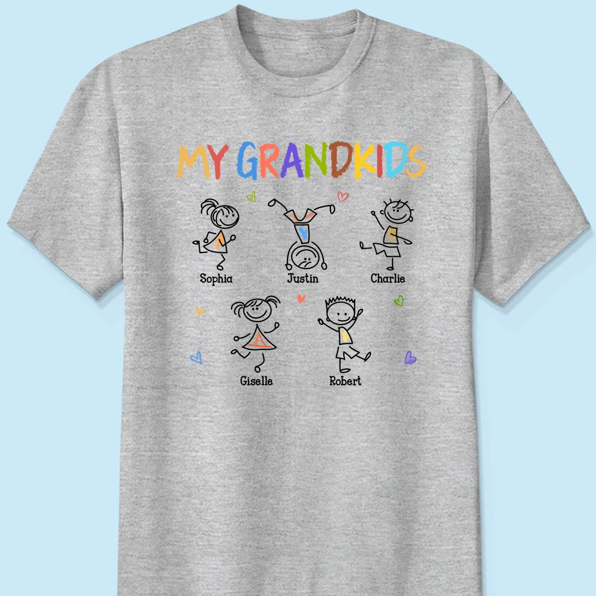 My Grandkids Crayon Patterned Personalized Shirt - Image 8