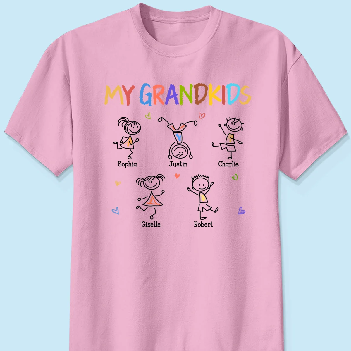 My Grandkids Crayon Patterned Personalized Shirt - Image 9