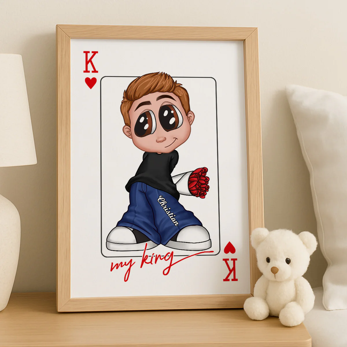 My King My Queen Y2K Couple - Personalized Poster - Valentine's Day Gift, Anniversary Gift For Him, For Her [Sold Individually] - Image 6