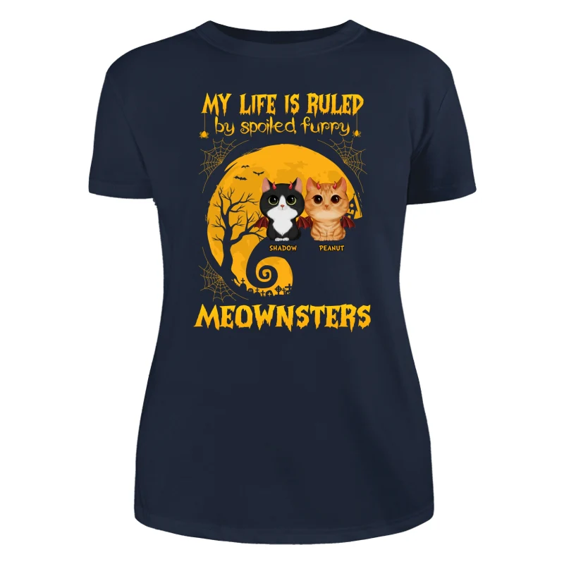 My Life Is Ruled By Meowsters Halloween Cat Lovers Personalized Shirt - Image 10