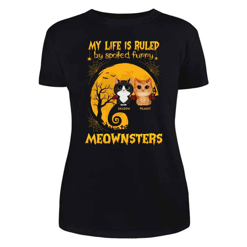 My Life Is Ruled By Meowsters Halloween Cat Lovers Personalized Shirt - Image 9