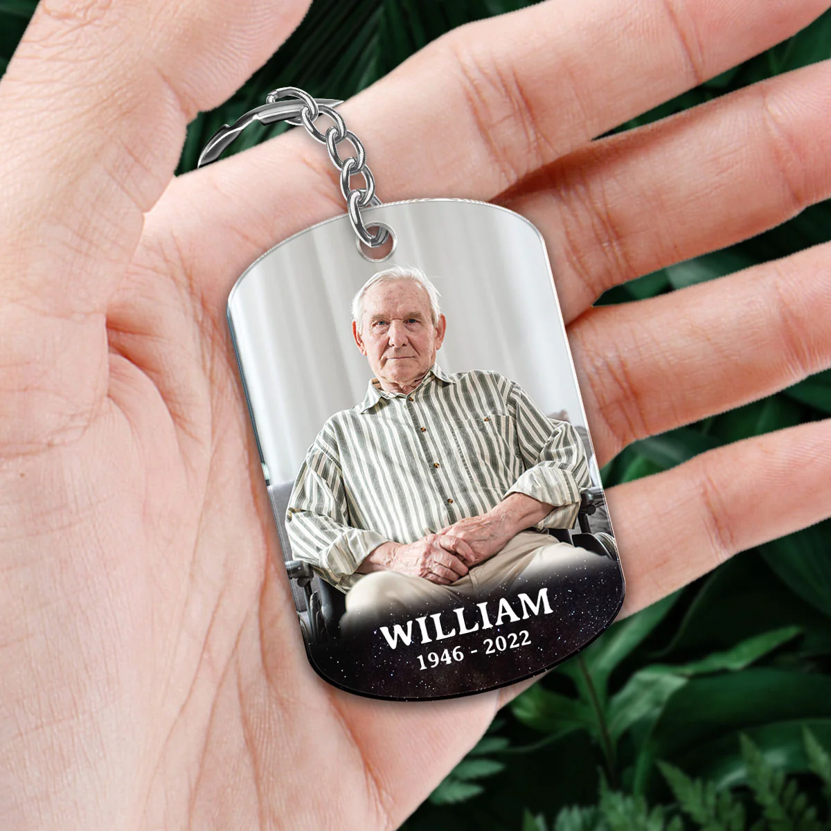 My Mind Still Talks To You Photo Inserted Glow Butterflies Memorial Sympathy Remembrance Keepsake Personalized Acrylic Keychain - Image 2