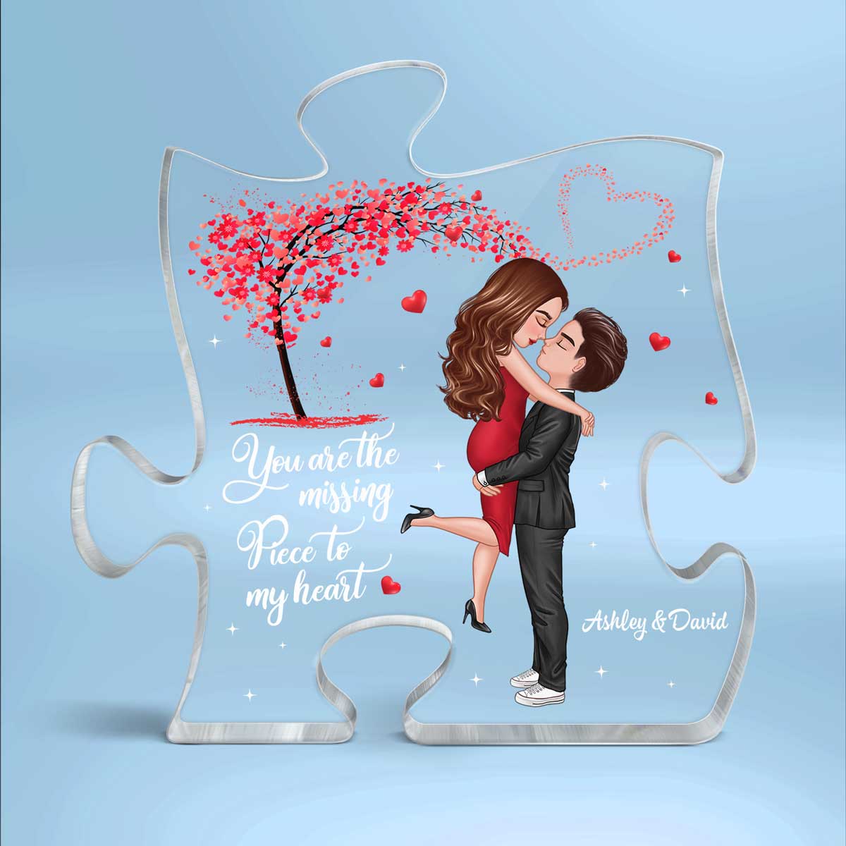 My Missing Piece Couple Personalized Acrylic Puzzle Plaque - Image 2