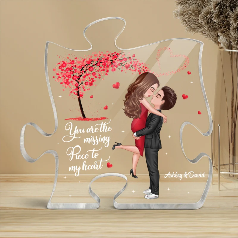 My Missing Piece Couple Personalized Acrylic Puzzle Plaque - Image 4