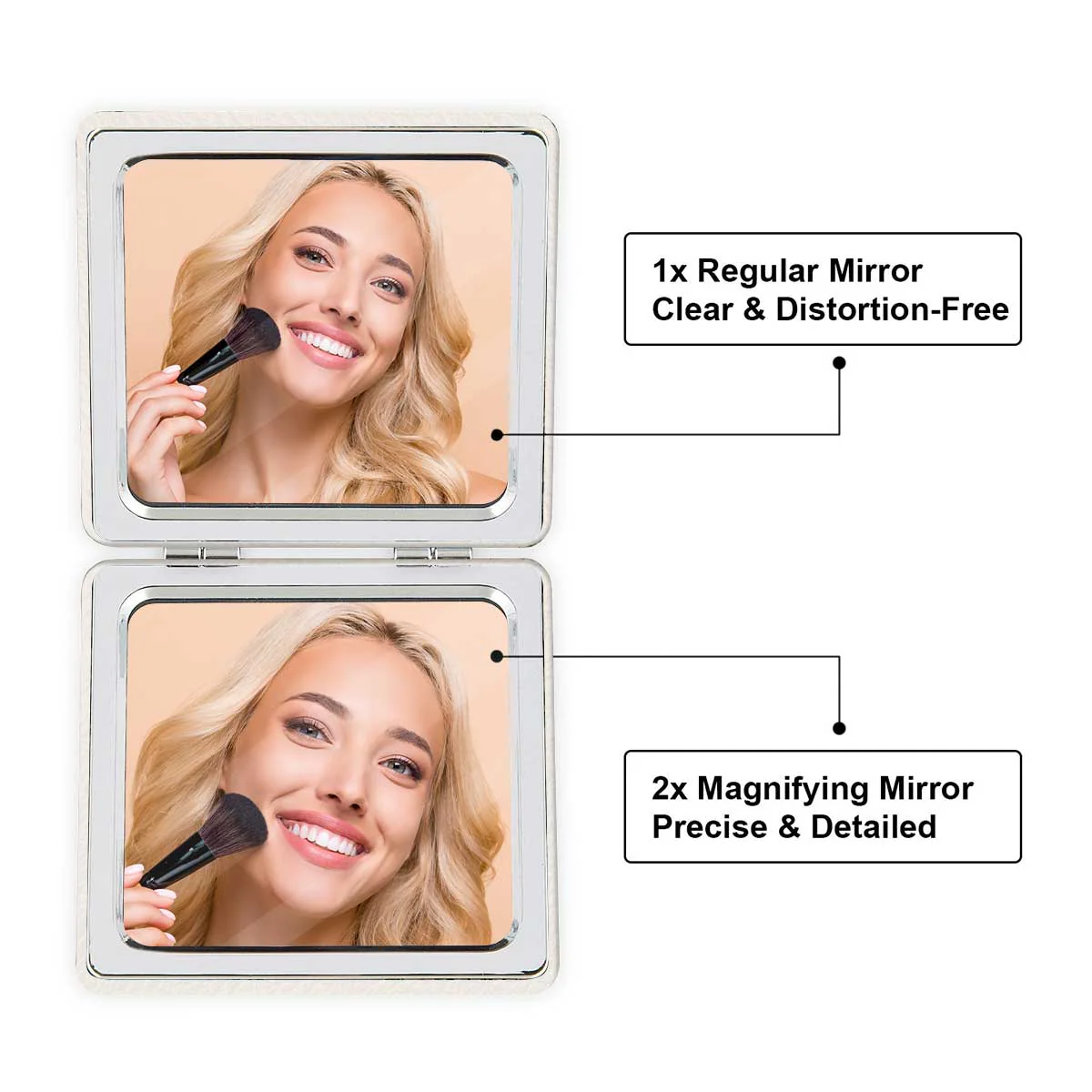 My Missing Piece Gift For Her Personalized Square Compact Mirror - Image 7