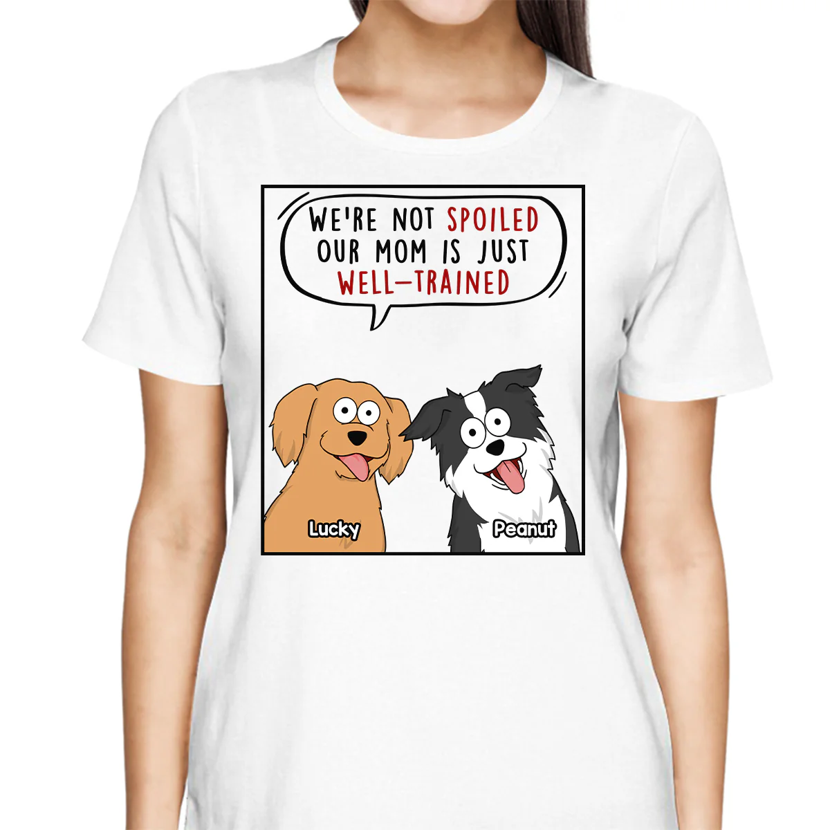 My Mom Dad Is Well Trained Funny Cartoon Dog Gift For Dog Lover Personalized Shirt - Image 2