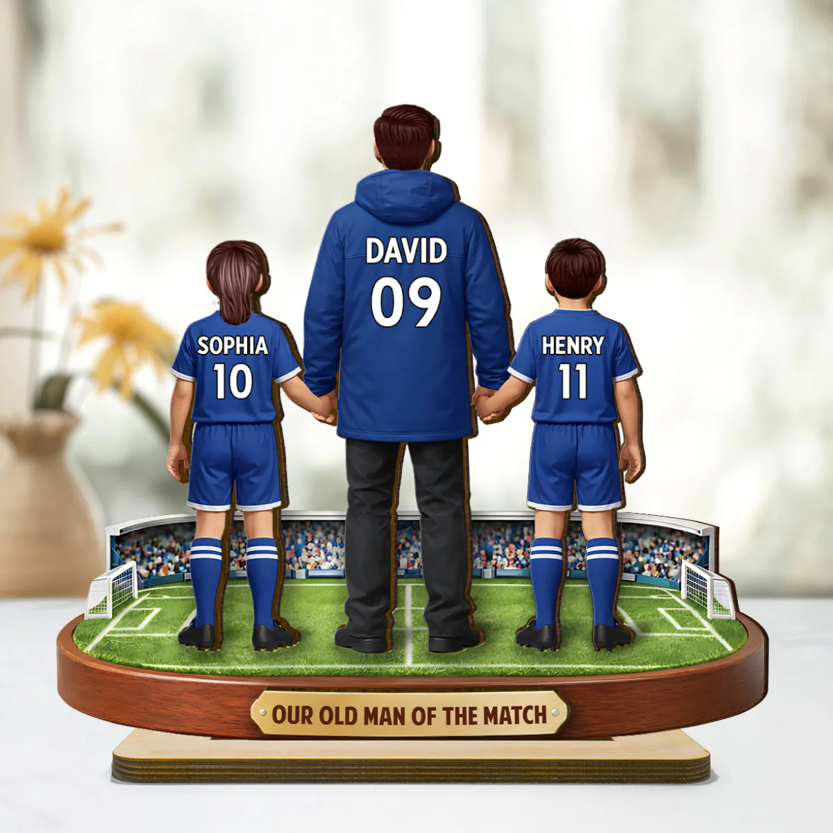 My Old Man Of The Match - Personalised 2-Layered Wooden Plaque - UK Gift For Football Dad - Image 3