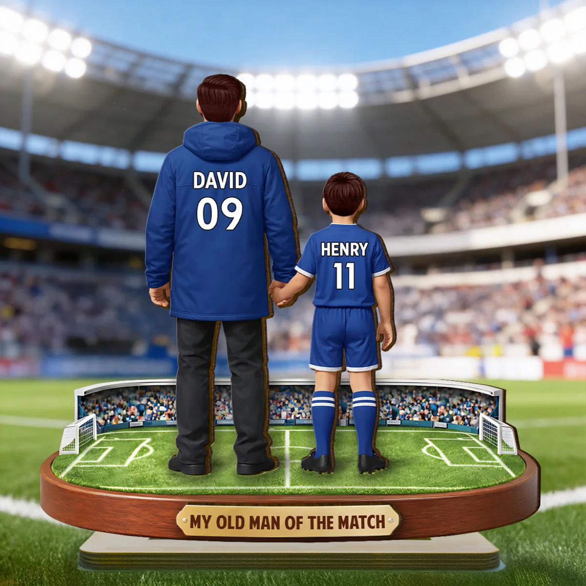 My Old Man Of The Match - Personalised 2-Layered Wooden Plaque - UK Gift For Football Dad - Image 5