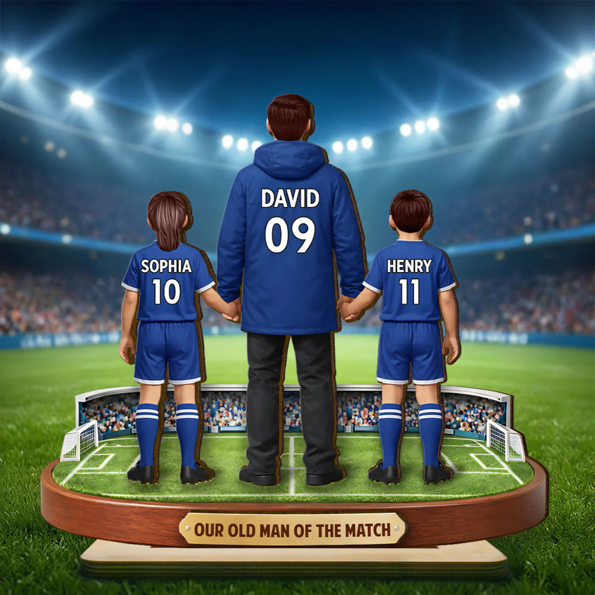 My Old Man Of The Match - Personalised 2-Layered Wooden Plaque - UK Gift For Football Dad - Image 6