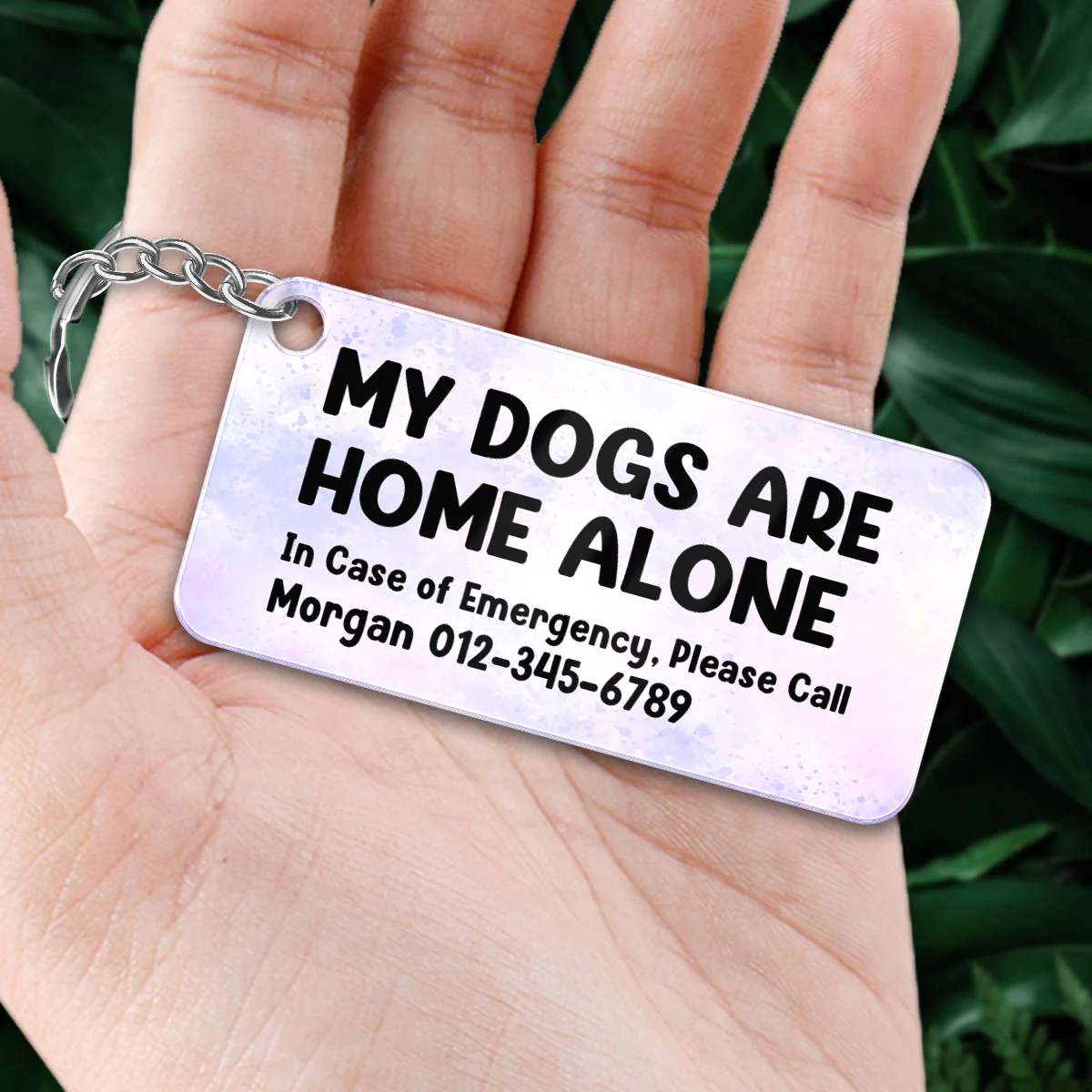 My Pets Home Alone Peeking Dog Cat Gift For Pet Lover Personalized Acrylic Keychain - Image 2