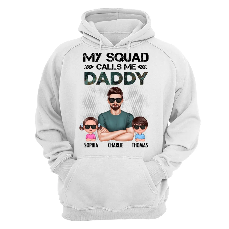 My Squad Calls Me Dad Grandpa Cool Man & Doll Kids Personalized Shirt - Image 13